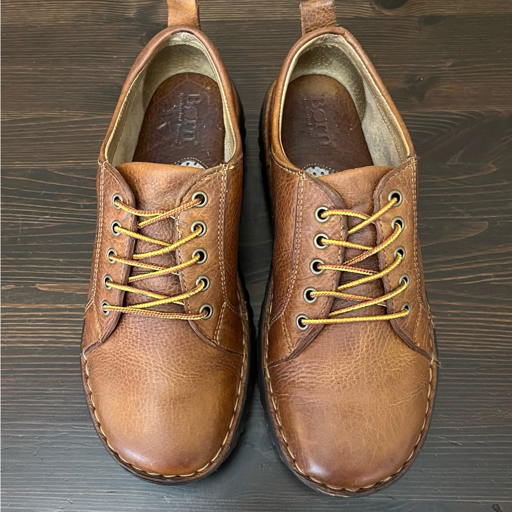 Born Brown Leather Women's Shoes - Picture 4 of 10